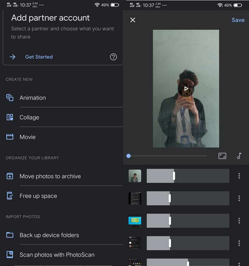 Mit Google Fotos einen Film auf Android erstellen