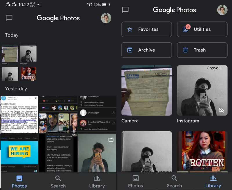 Google Fotos auf dem Telefon öffnen