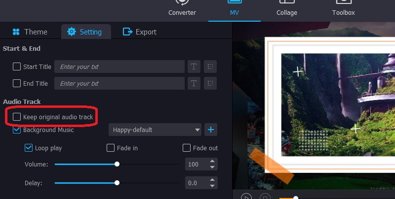 Vidmore Musik hinzufügen