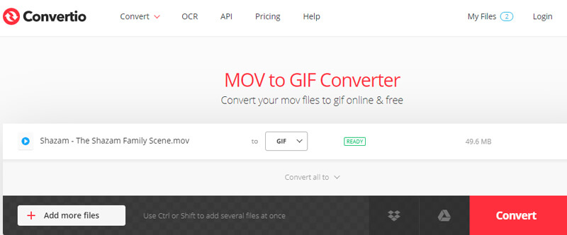 Convertio MOV zu GIF