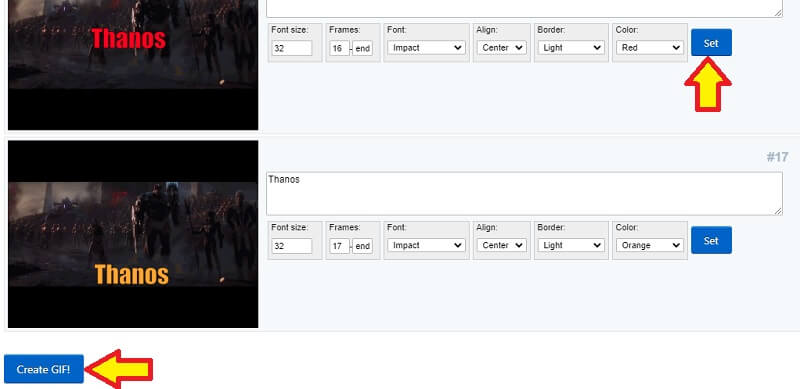 Text zum GIF hinzufügen