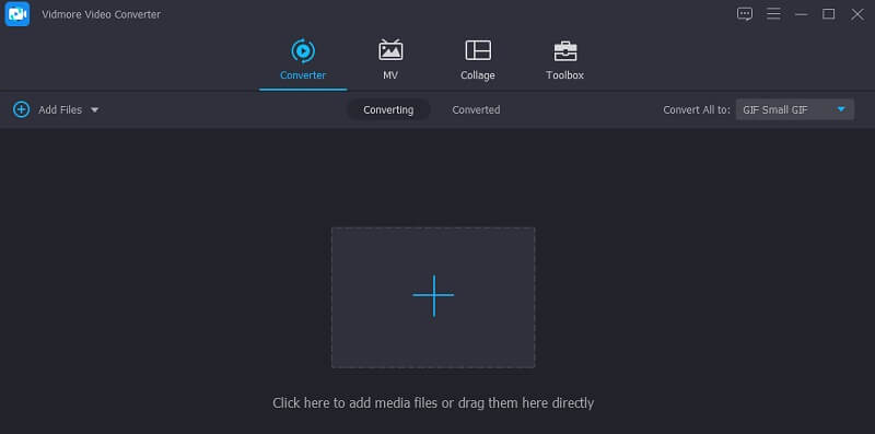 Vidmore VC Upload-Oberfläche