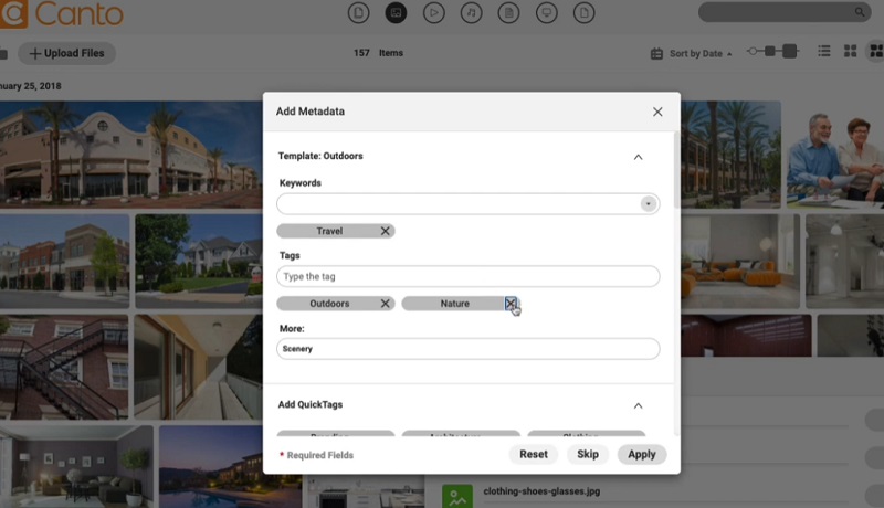 Canto-DAM-Oberfläche