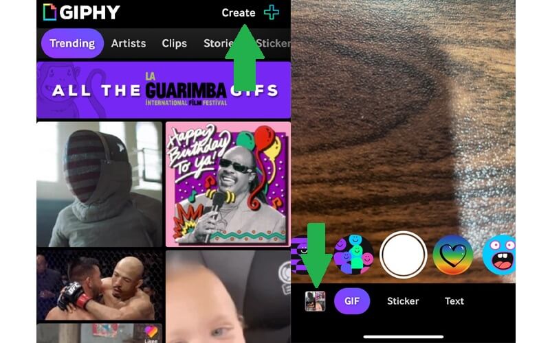 Giphy Video hochladen