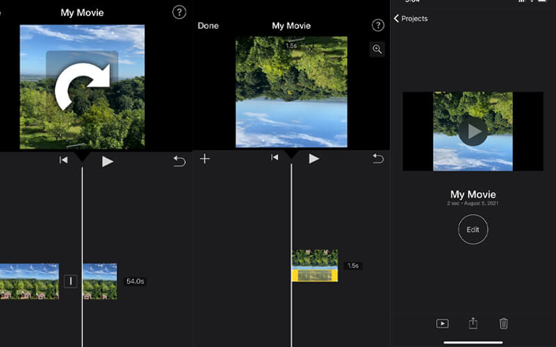 Video in iMovie drehen und speichern