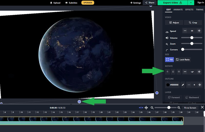 Kapwing Video drehen
