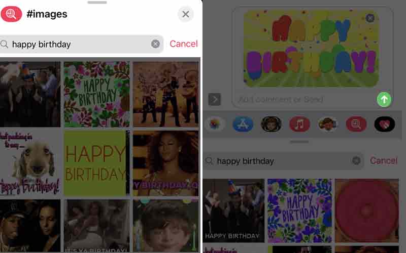 Nachrichten‑App – GIF senden