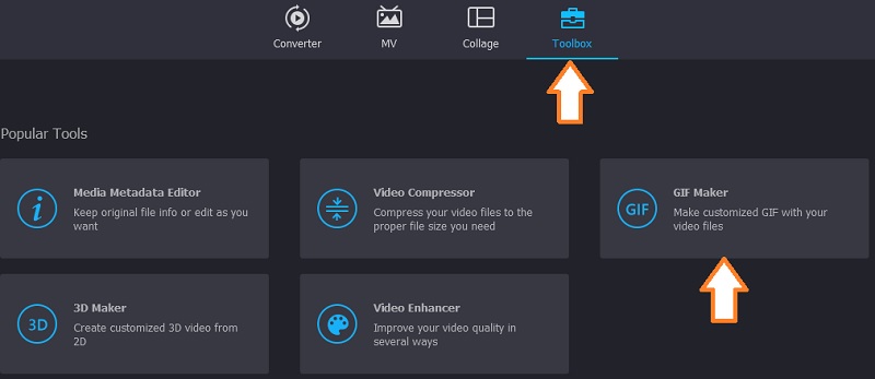 Vidmore VC – Zugriff auf GIF Maker 