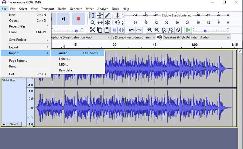 Audacity Import Audio OGG Zu WAV
