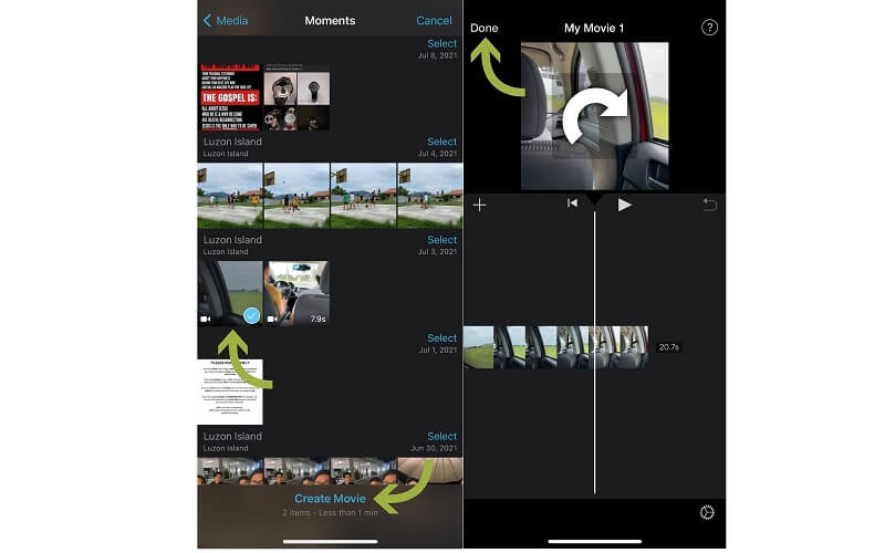 Kapwing MP4‑Videos drehen Video herunterladen