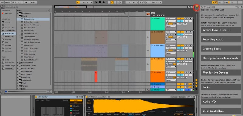 Live11 Oberfläche Audio Trimmer