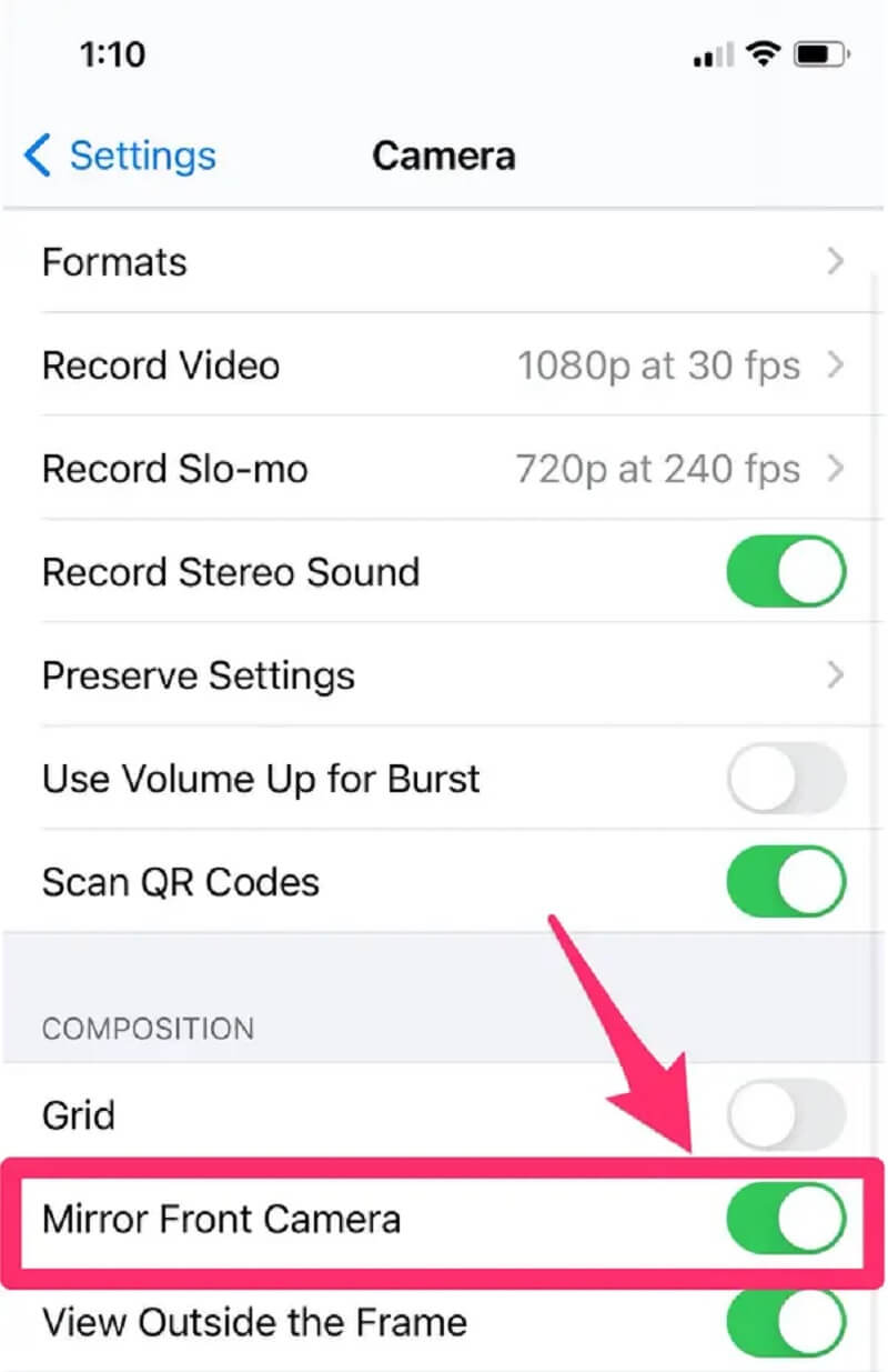 Frontkamera spiegeln – So spiegelst du die Frontkamera auf iOS