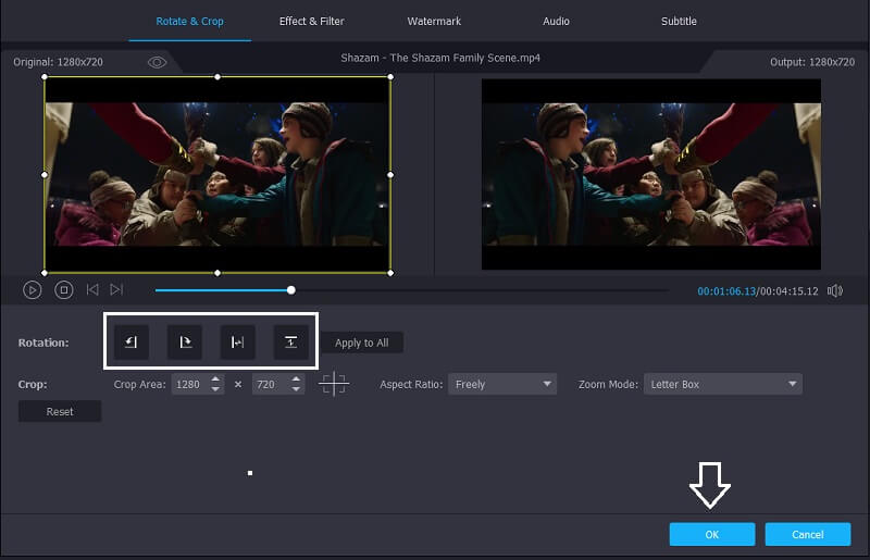 Vidmore VC – Aufgenommenes Selfie‑Video spiegeln – Video spiegeln