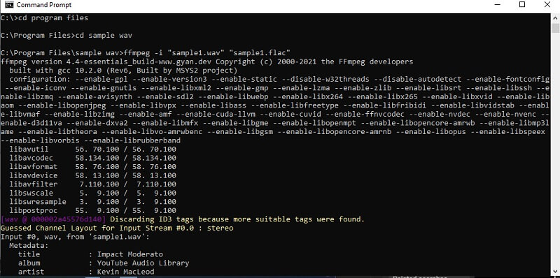 FFmpeg Audio konvertieren