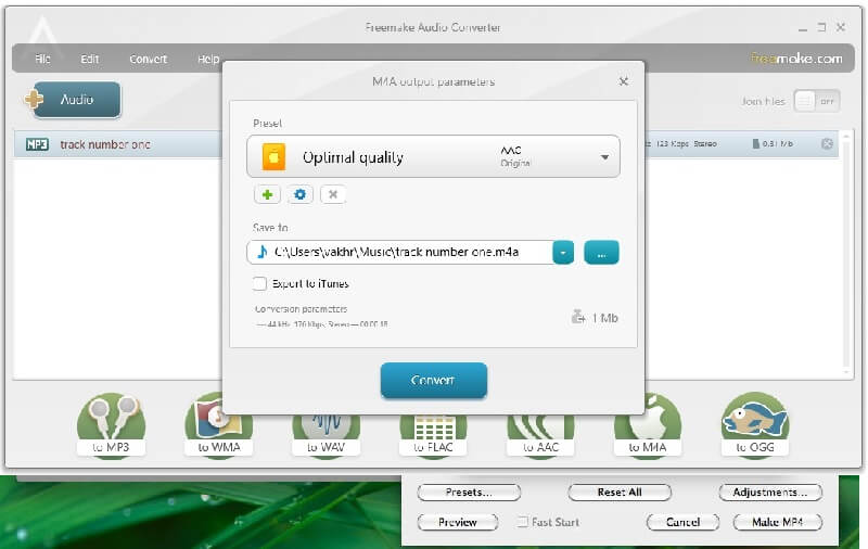 Freemake-Oberfläche