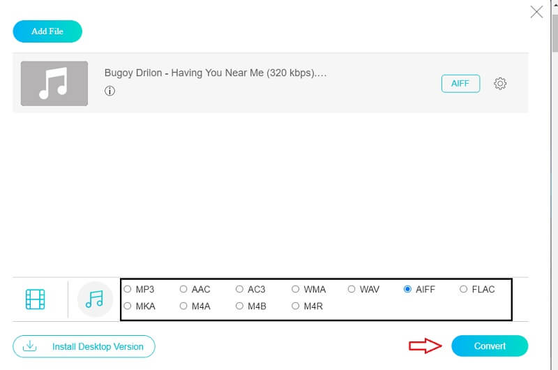 Online Vidmore Format wählen