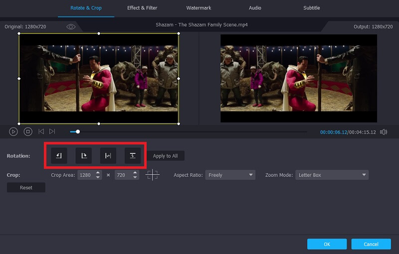 Vidmore Videodatei spiegeln