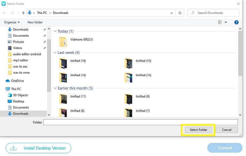 Vidmore Online WMA speichern