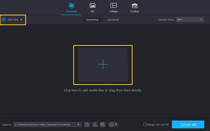 Vidmore VC: Wie man ein Video spiegelt – Videoclip hinzufügen
