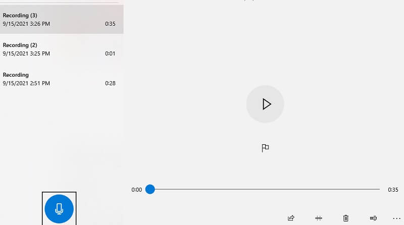 Voice Recorder Aufnahme Wiedergabe