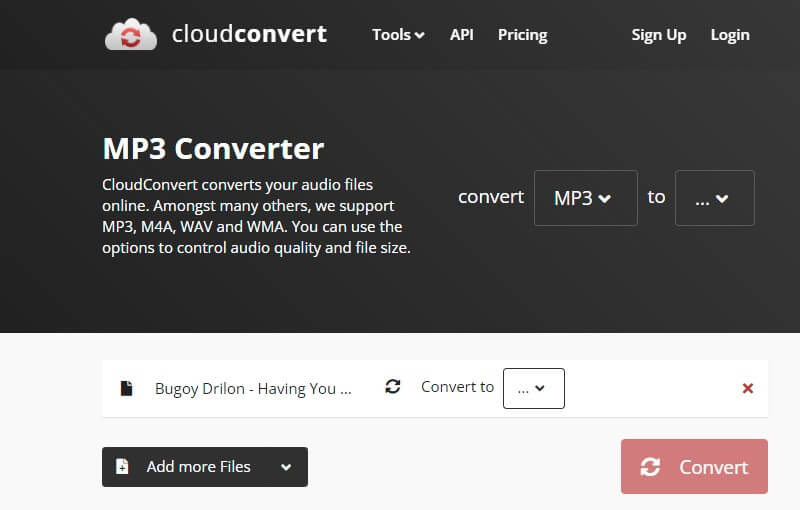 AAC-zu-AC3-Konvertierung in CloudConvert