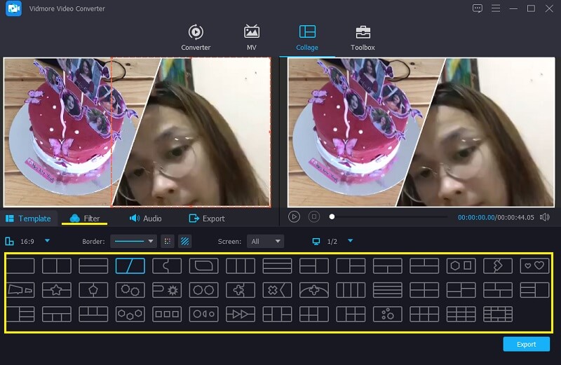 Vorlage wählen Vidmore