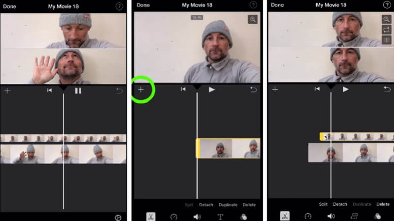 iMovie‑Oberfläche