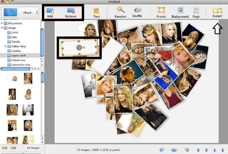 iPhoto Collage exportieren