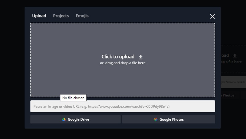 Kapwing – OGG‑Datei hochladen