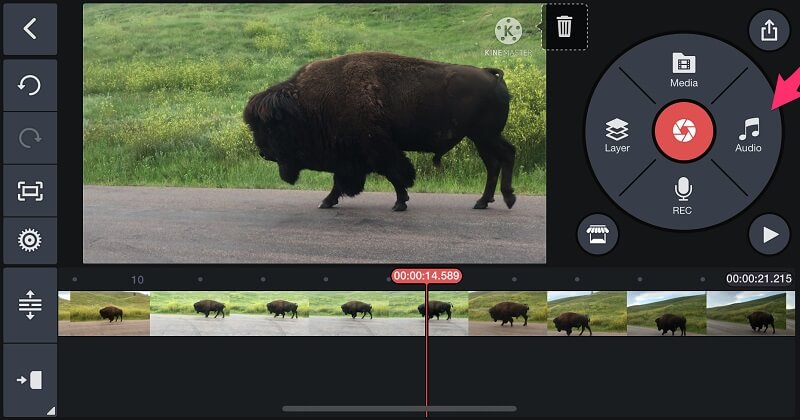 KineMaster‑Oberfläche