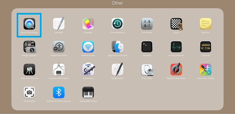 QuickTime Player starten