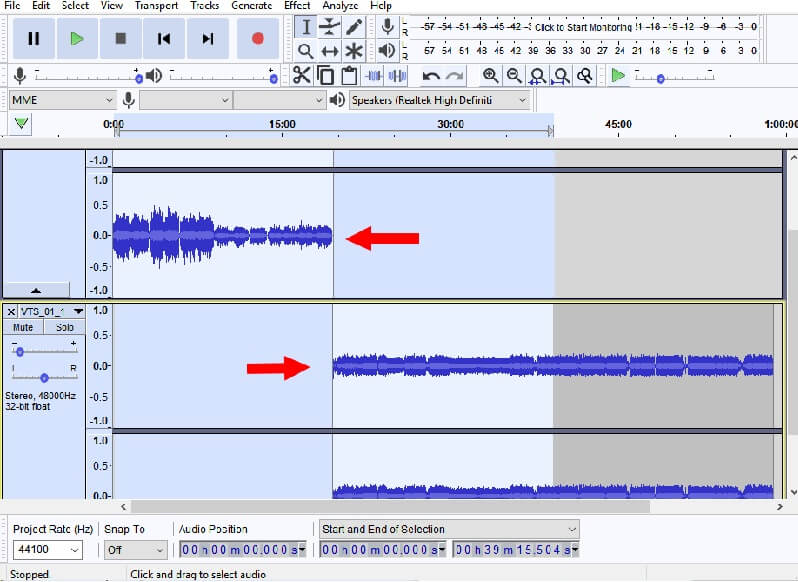 MP3s mit Audacity zusammenführen