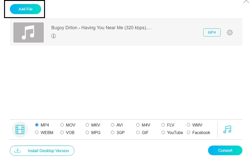 Online‑Vidmore Datei hinzufügen