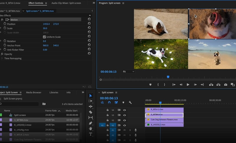 Splitscreen Premiere Pro