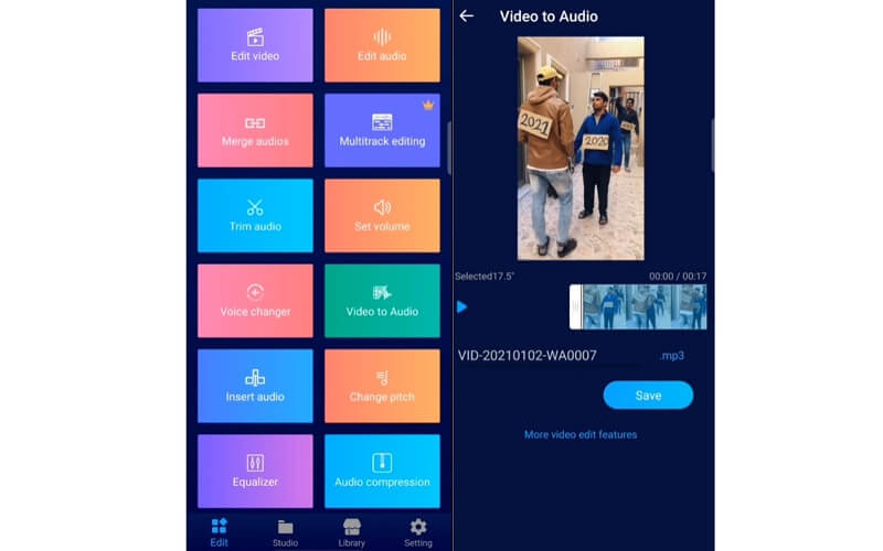Supersound Mobile-Oberfläche