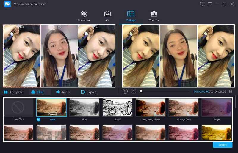 Vidmore Filter wählen