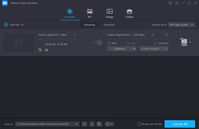 Vidmore in MP3 konvertieren