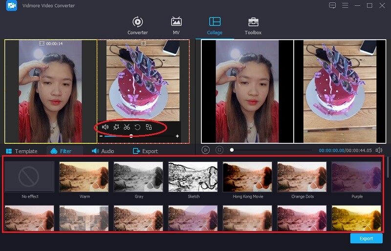 Vidmore bearbeitet Video
