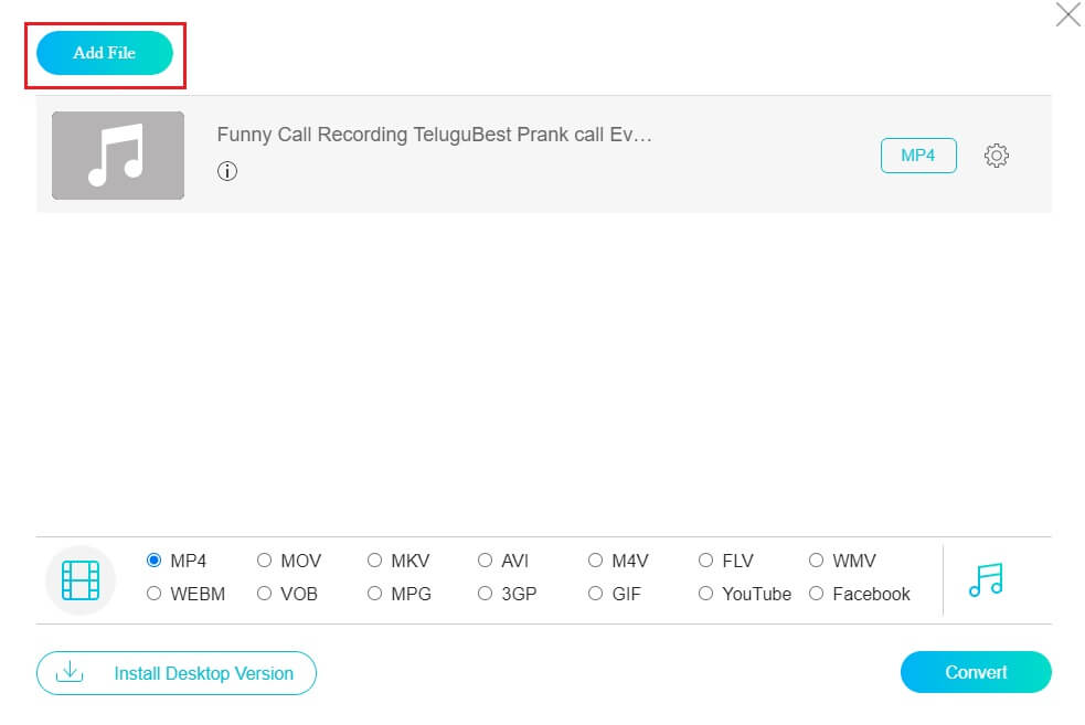 Vidmore Online – Dateien hinzufügen