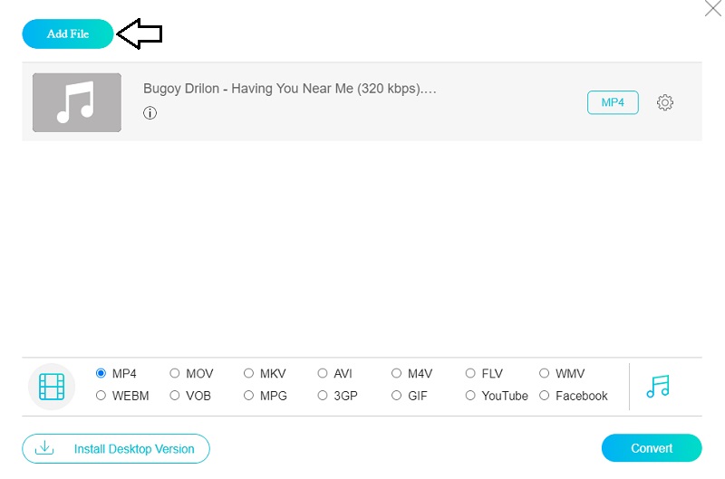 Vidmore Online Dann Dateien hinzufügen