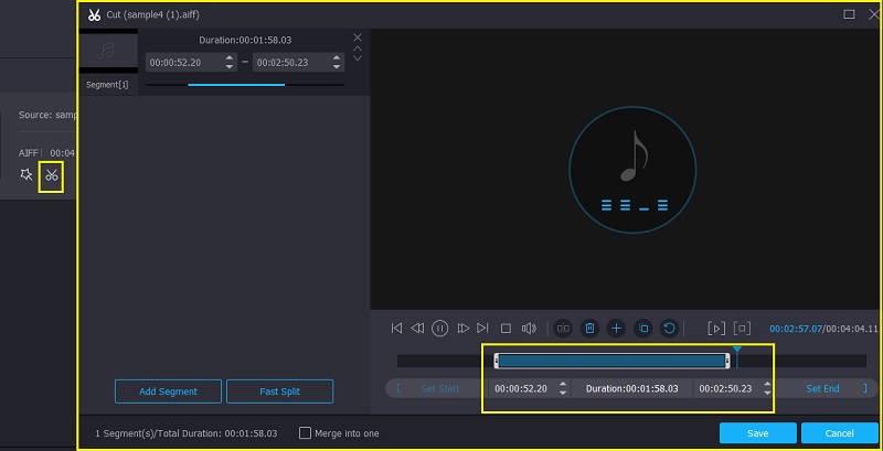 Vidmore VC AIFF-Datei bearbeiten