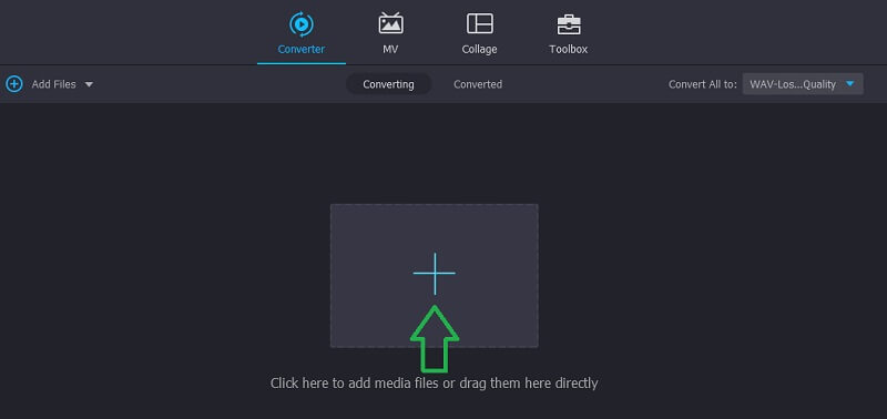 Vidmore VS AC-Datei hochladen