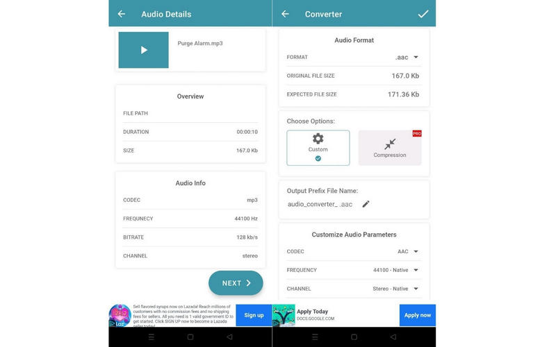 All Audio Converter Oberfläche