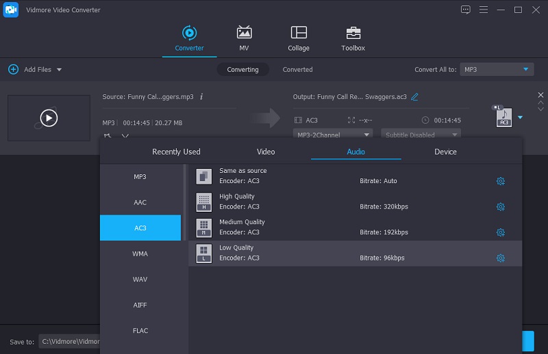 AC3‑Bitrate wählen Vidmore