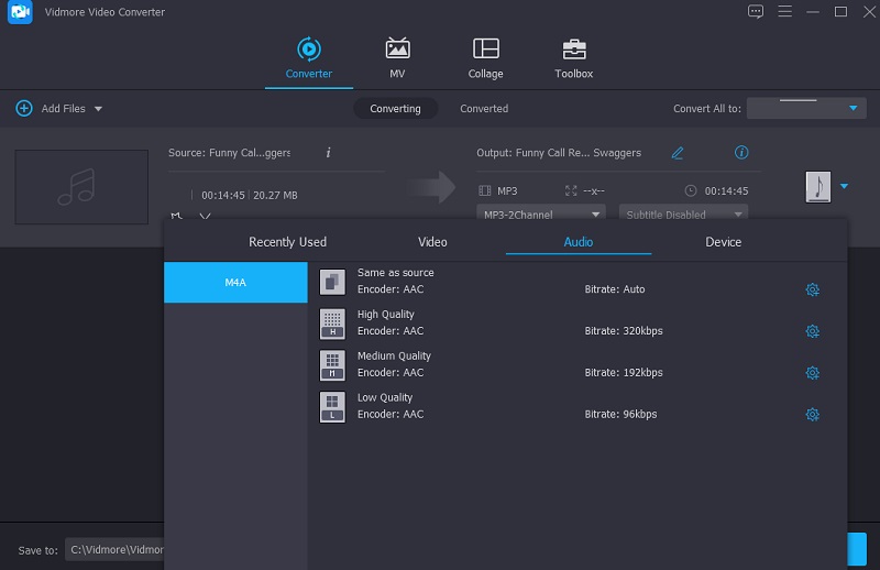 Formate auswählen Vidmore