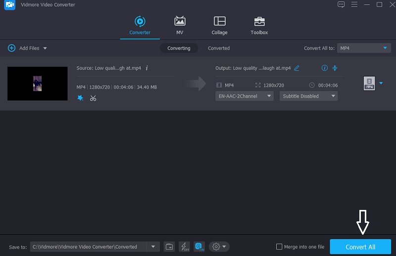 Videodateien in Vidmore konvertieren