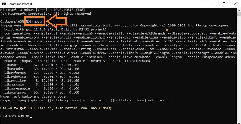 FFMPEG Anwendung prüfen
