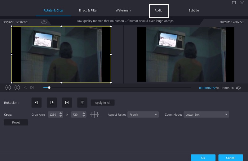 Zum Bearbeitungsbereich in Vidmore gehen