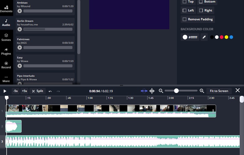 Kapwing Audio überlagern