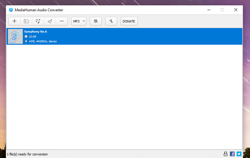 MediaHuman Audio Converter Oberfläche